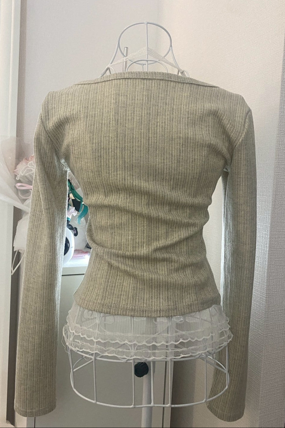 フリルグレーカーディガン KR10268