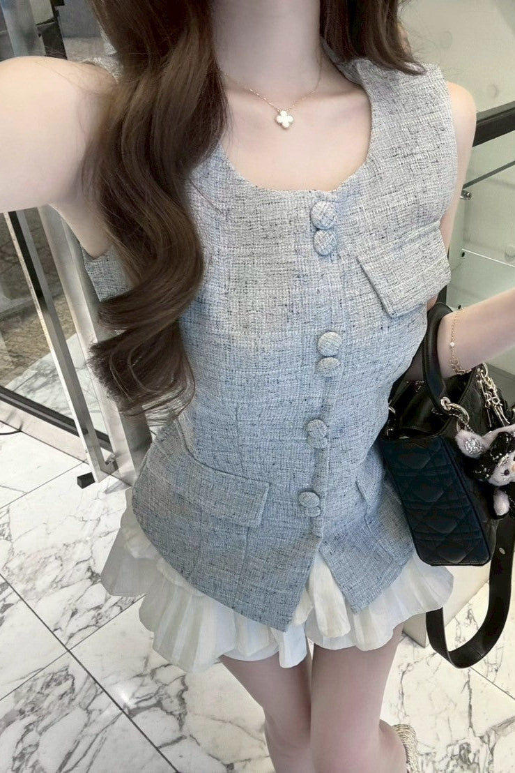 ブルーツイードトップス KR10099