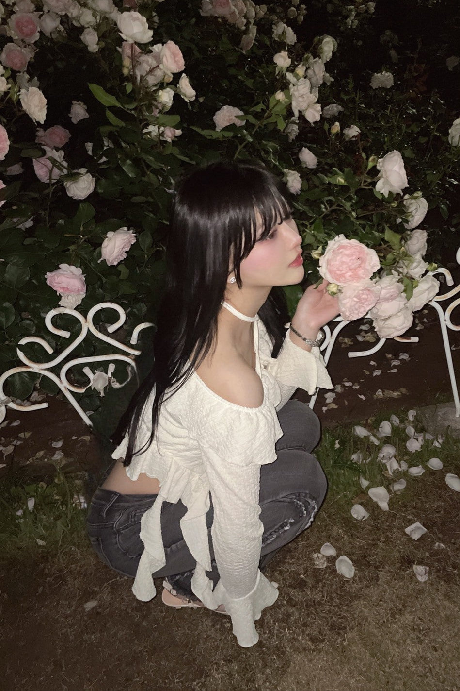 ソフトフリルレーストップス KR10368