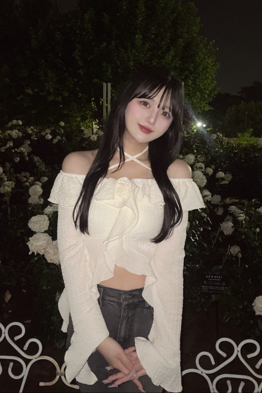 ソフトフリルレーストップス KR10368