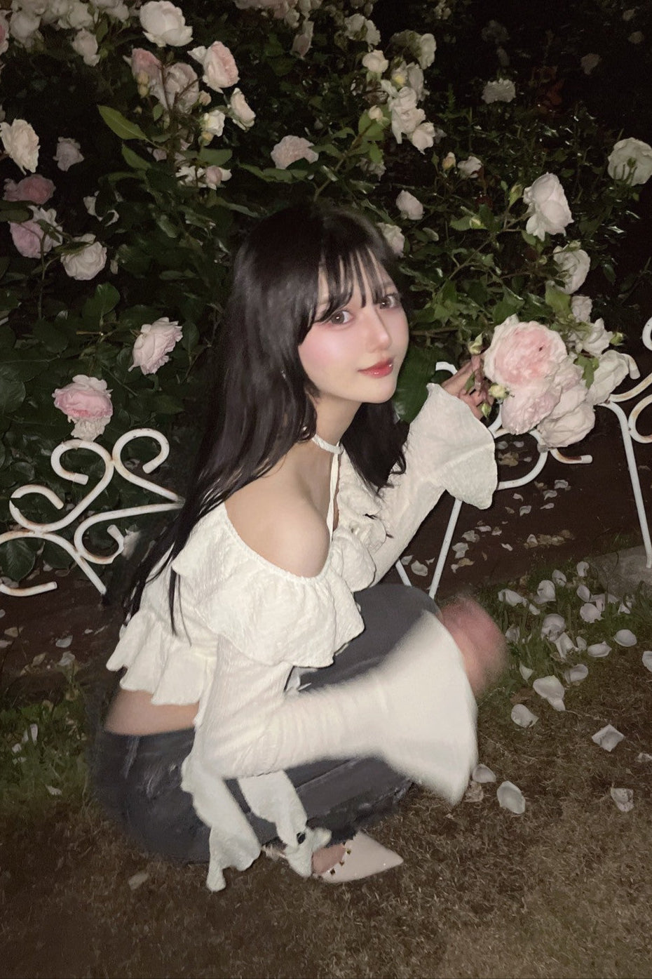 ソフトフリルレーストップス KR10368