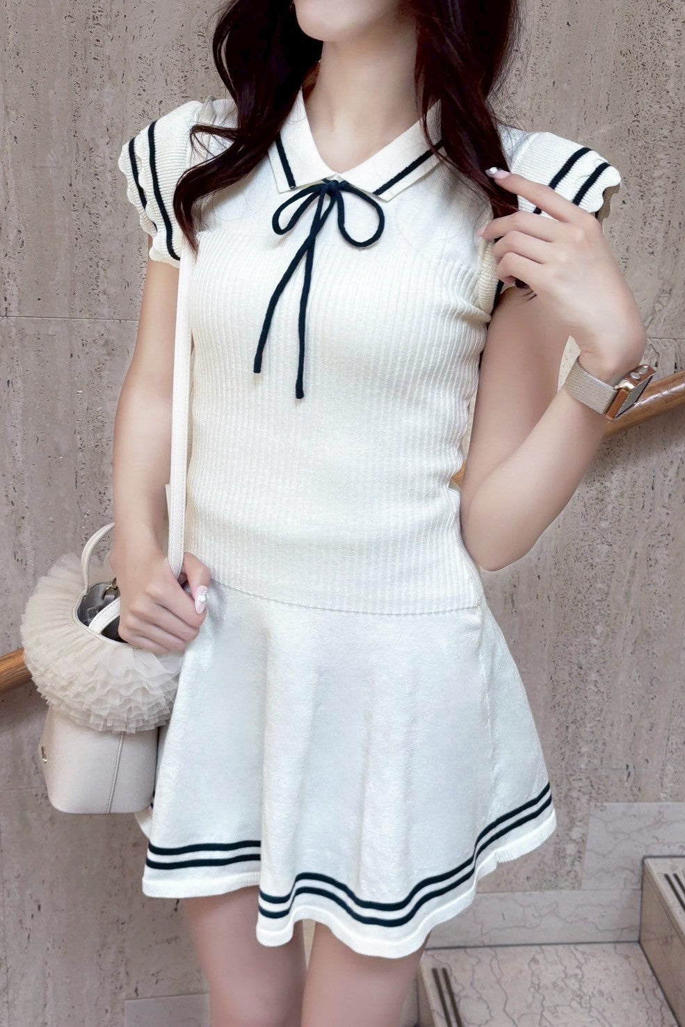 セーラーニットワンピース KR10456