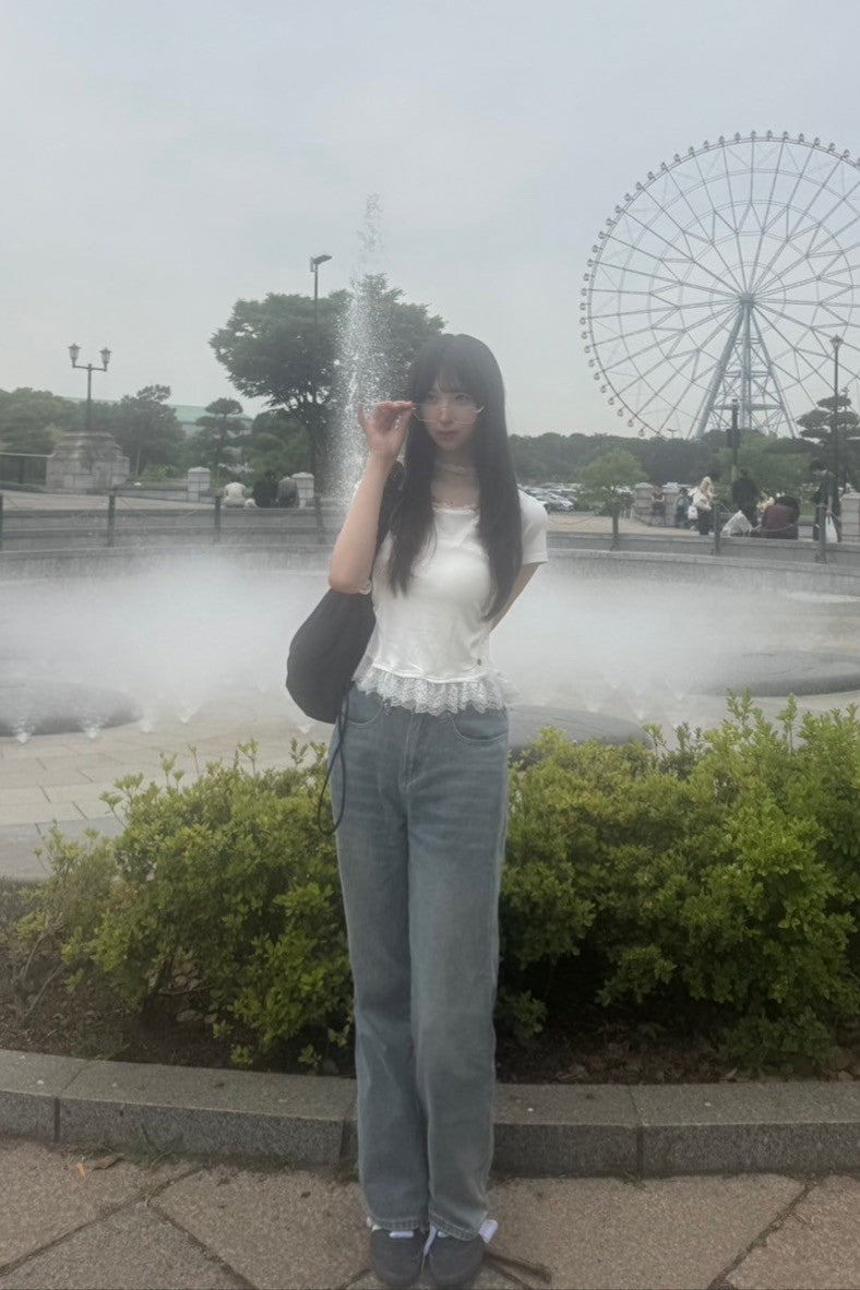 レースストラップTシャツ KR10602