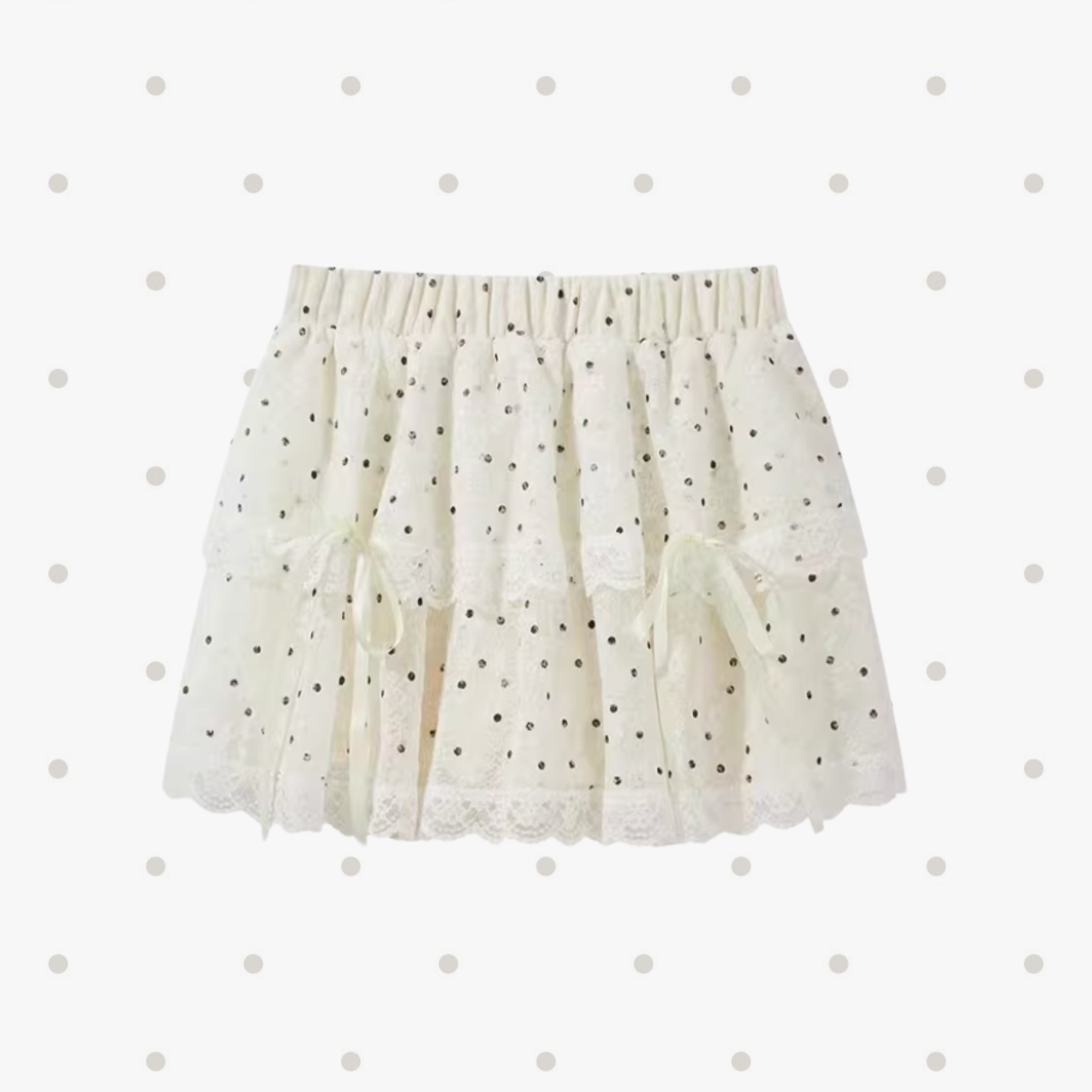 ドットシルクレーススカート KR10893