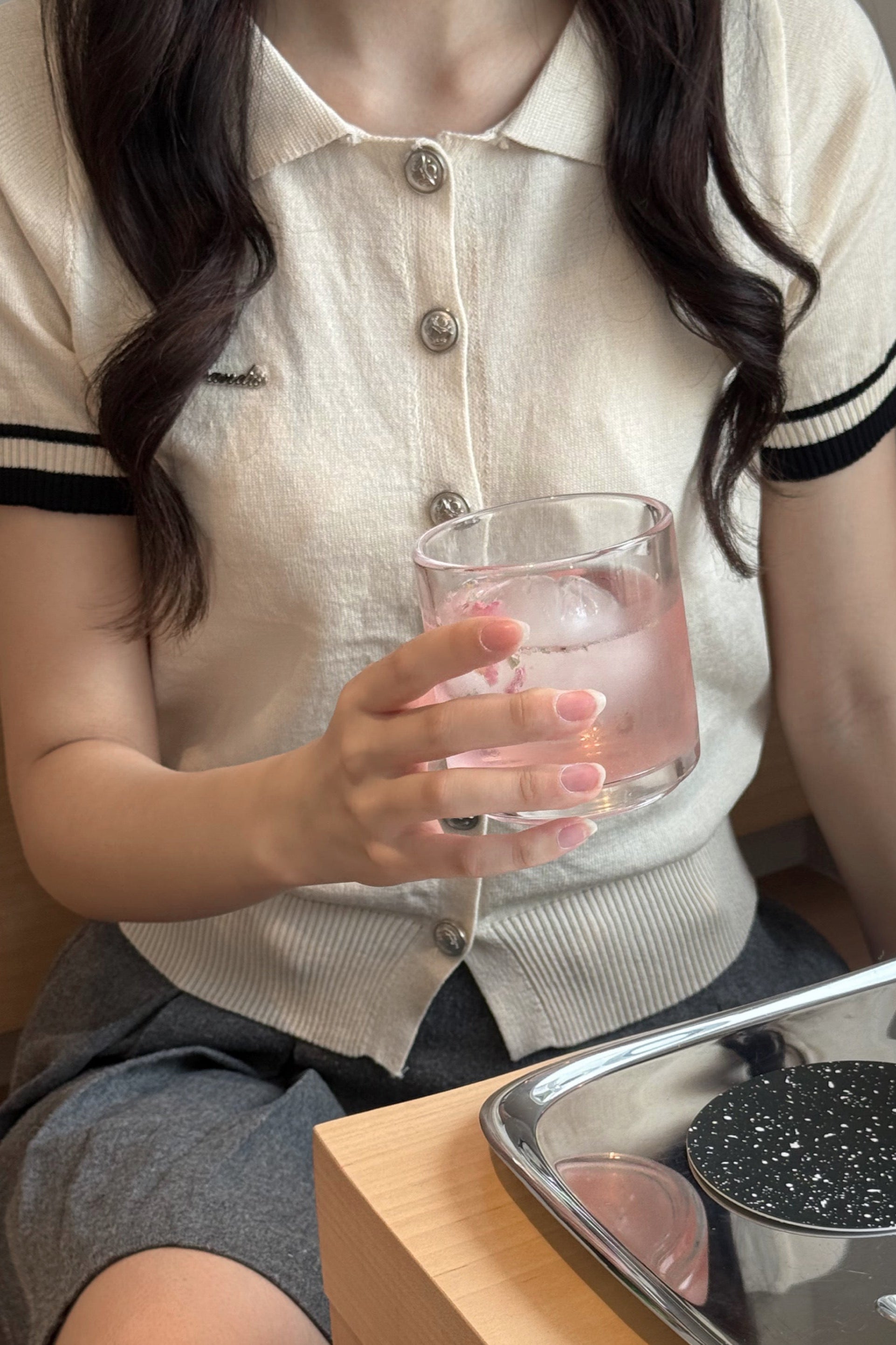 襟付きワンポイントトップス KR10891