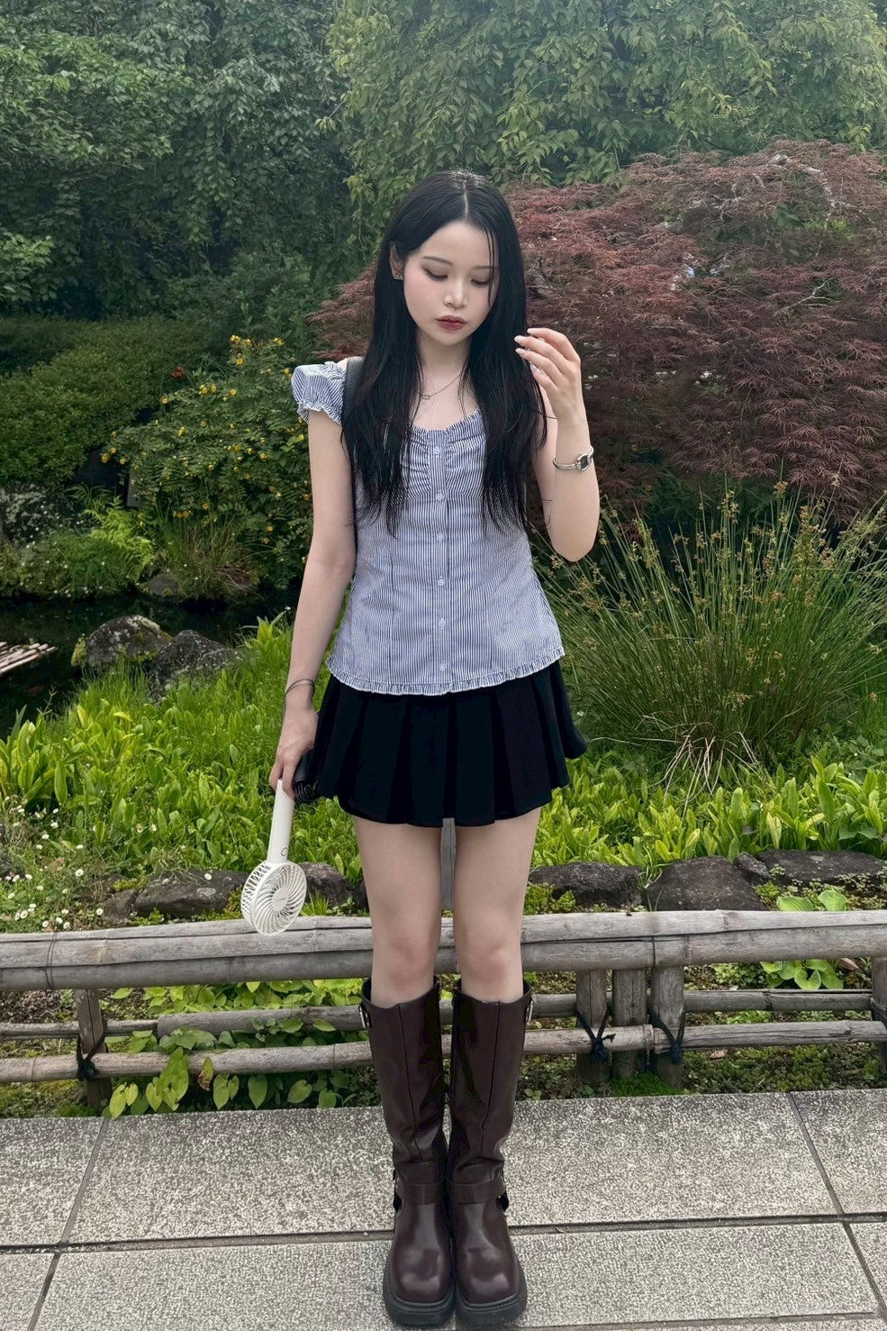 ベルト付きスカートパンツ KR10914
