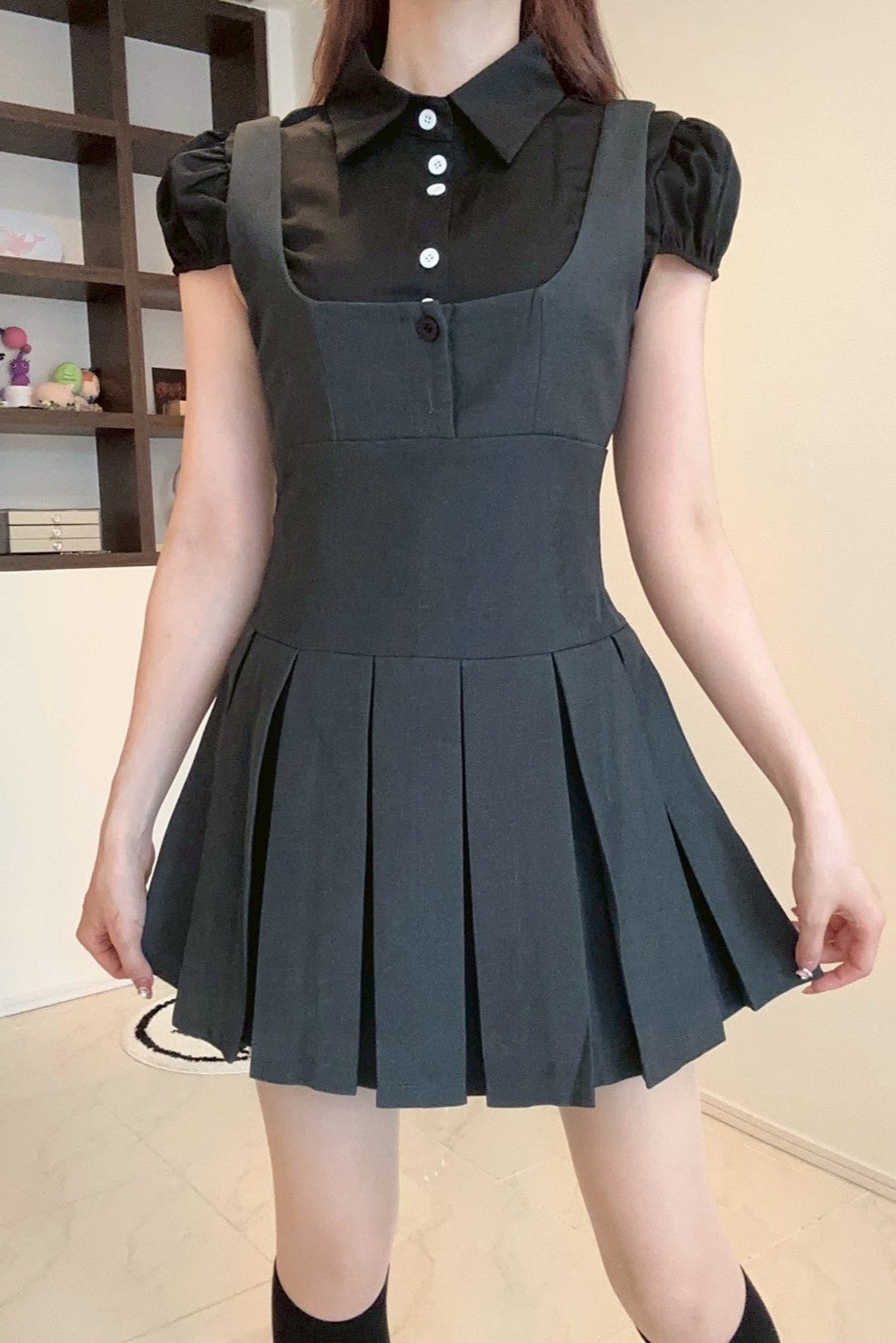 プレッピーシャツワンピース KR11085