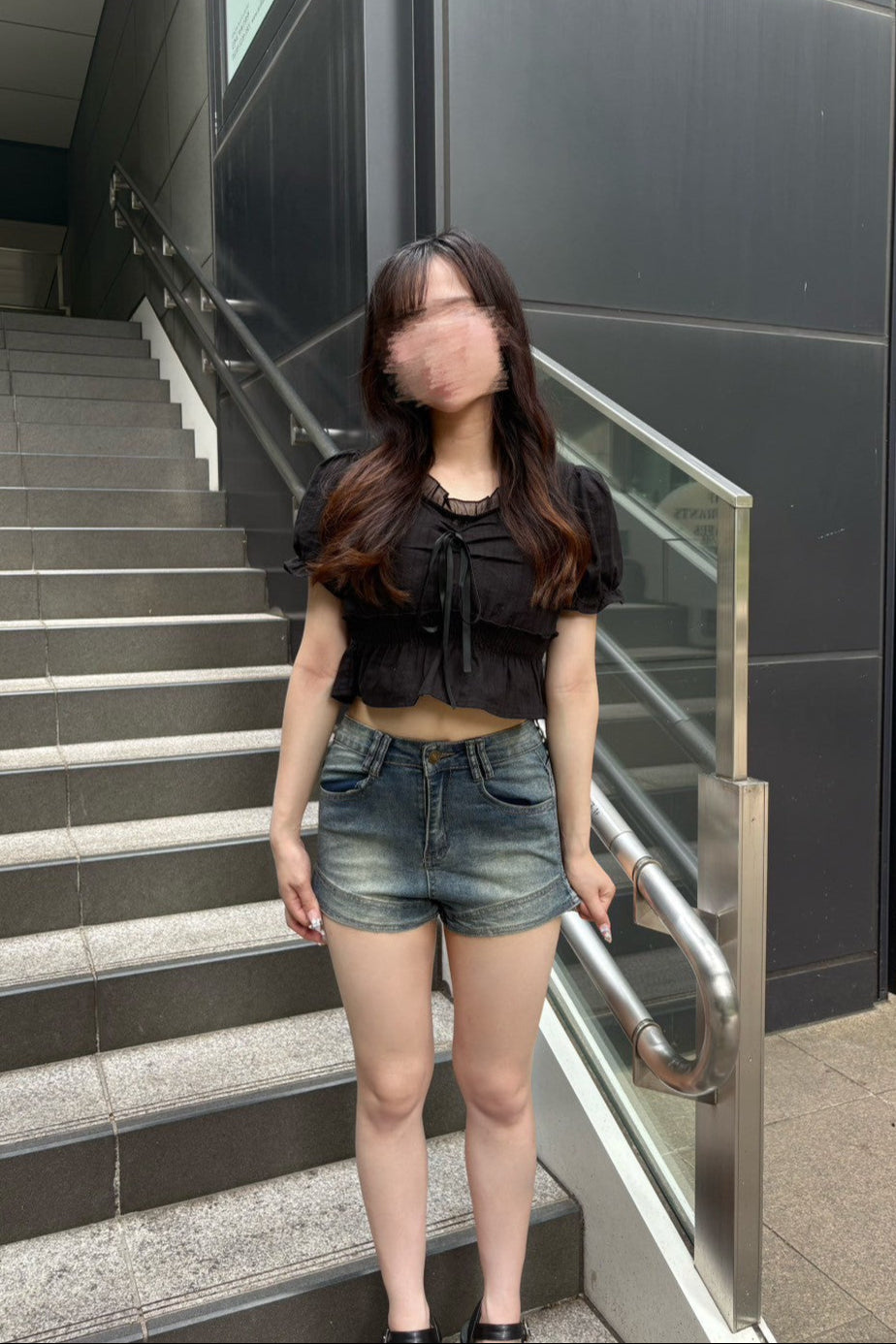 ビンテージブルーショートパンツ KR11501