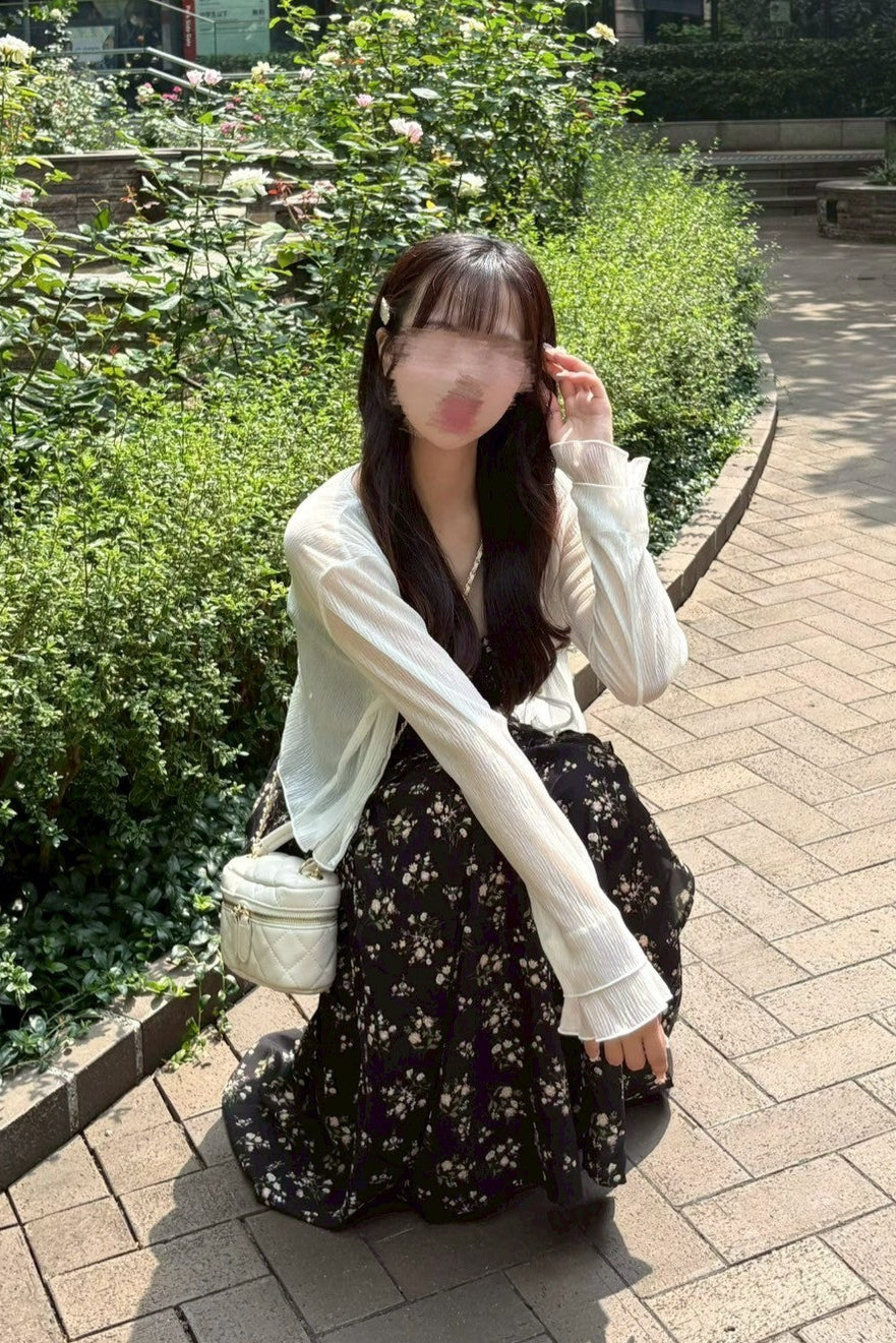 ホワイトシースルーカーディガン KR11498
