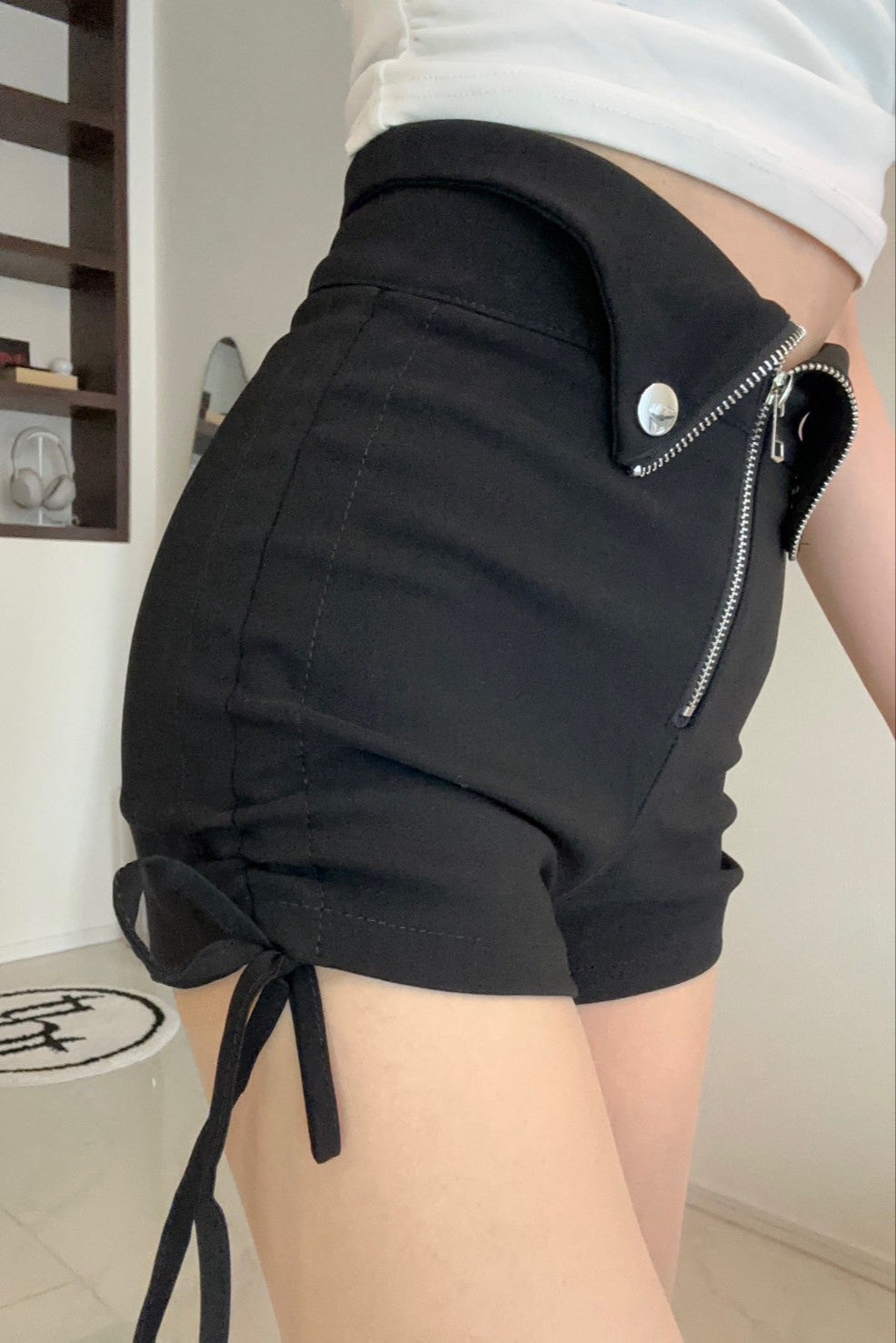 シャーリングハイウエストショートパンツ KR11573