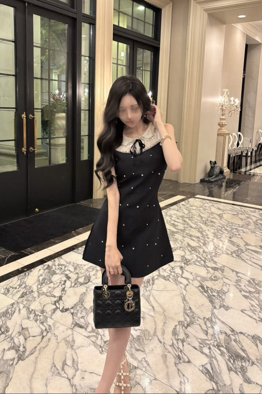 ビジューフロントリボンワンピース KR10959