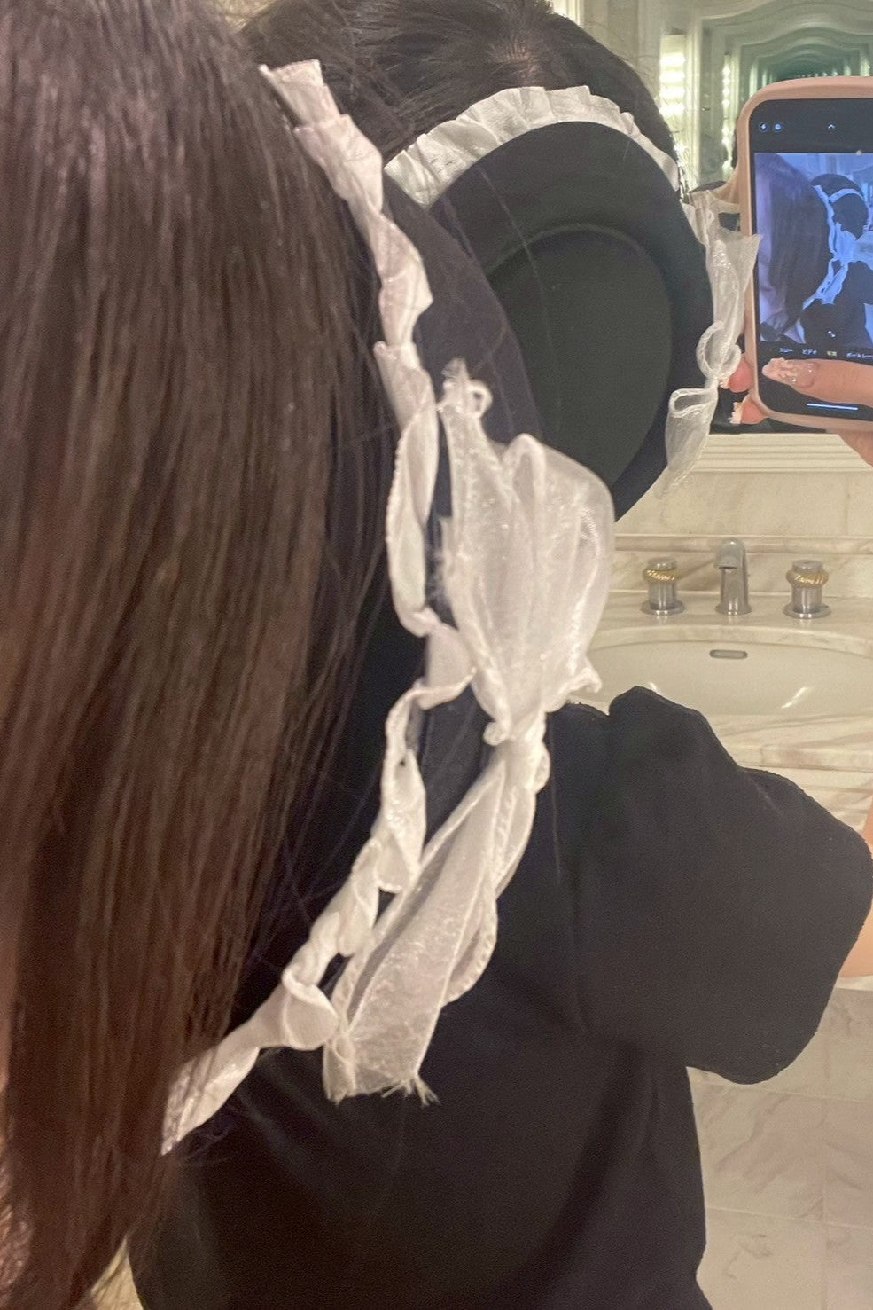 フレンチリボンベレー帽ヘアピン KR11361