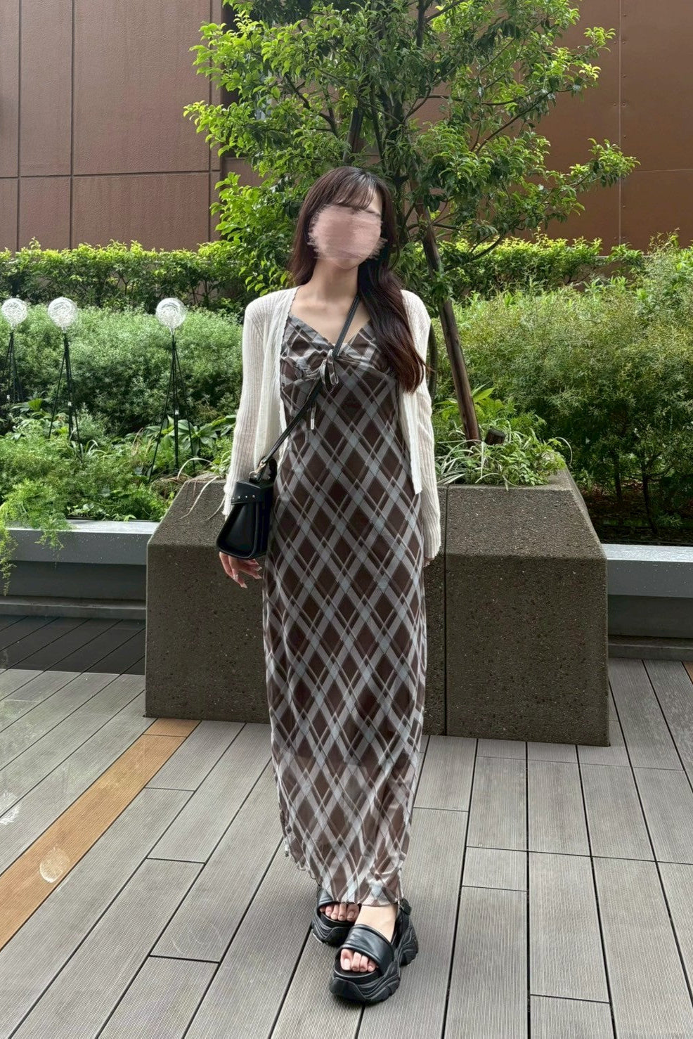 シアーチェックワンピース KR11496