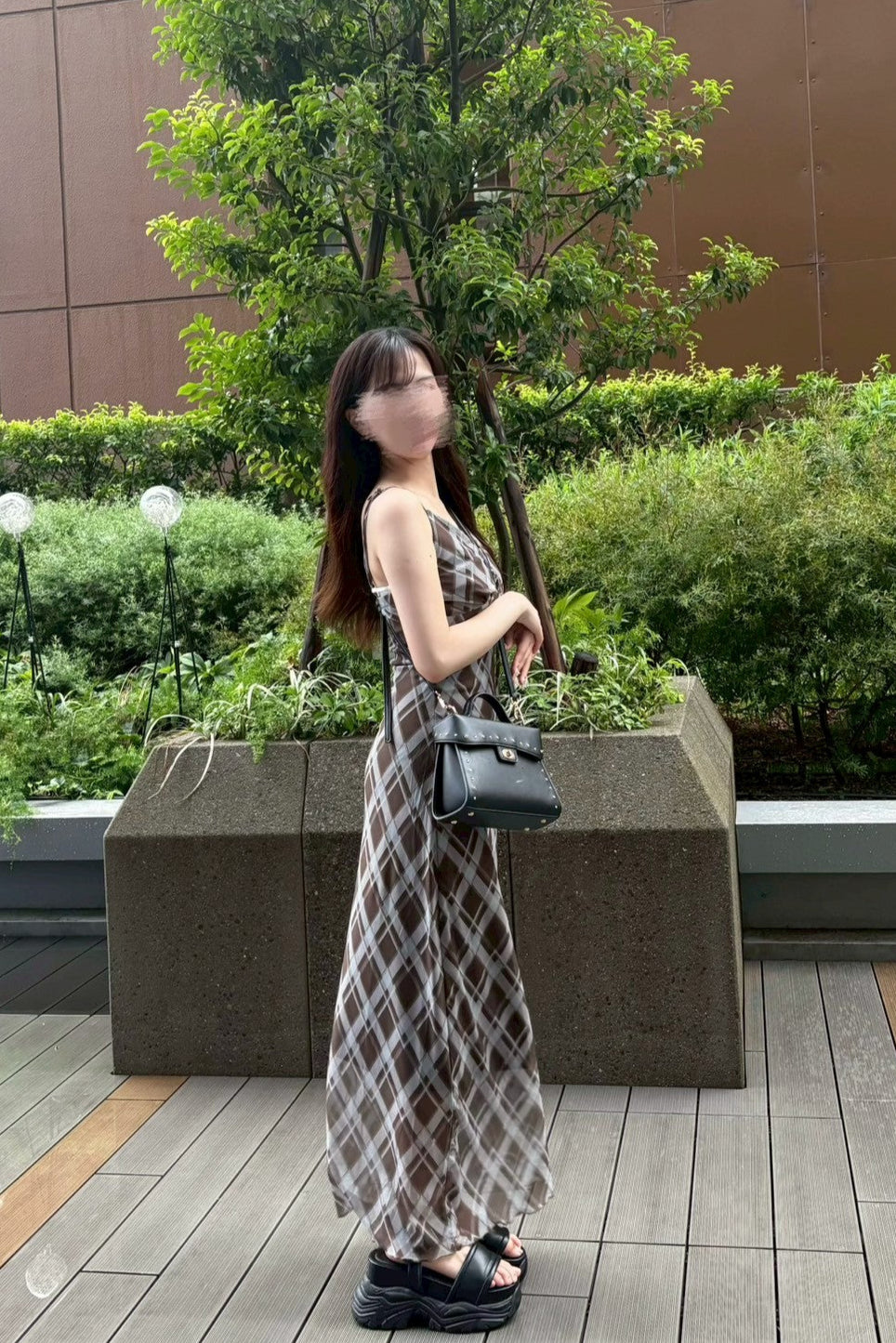 シアーチェックワンピース KR11496