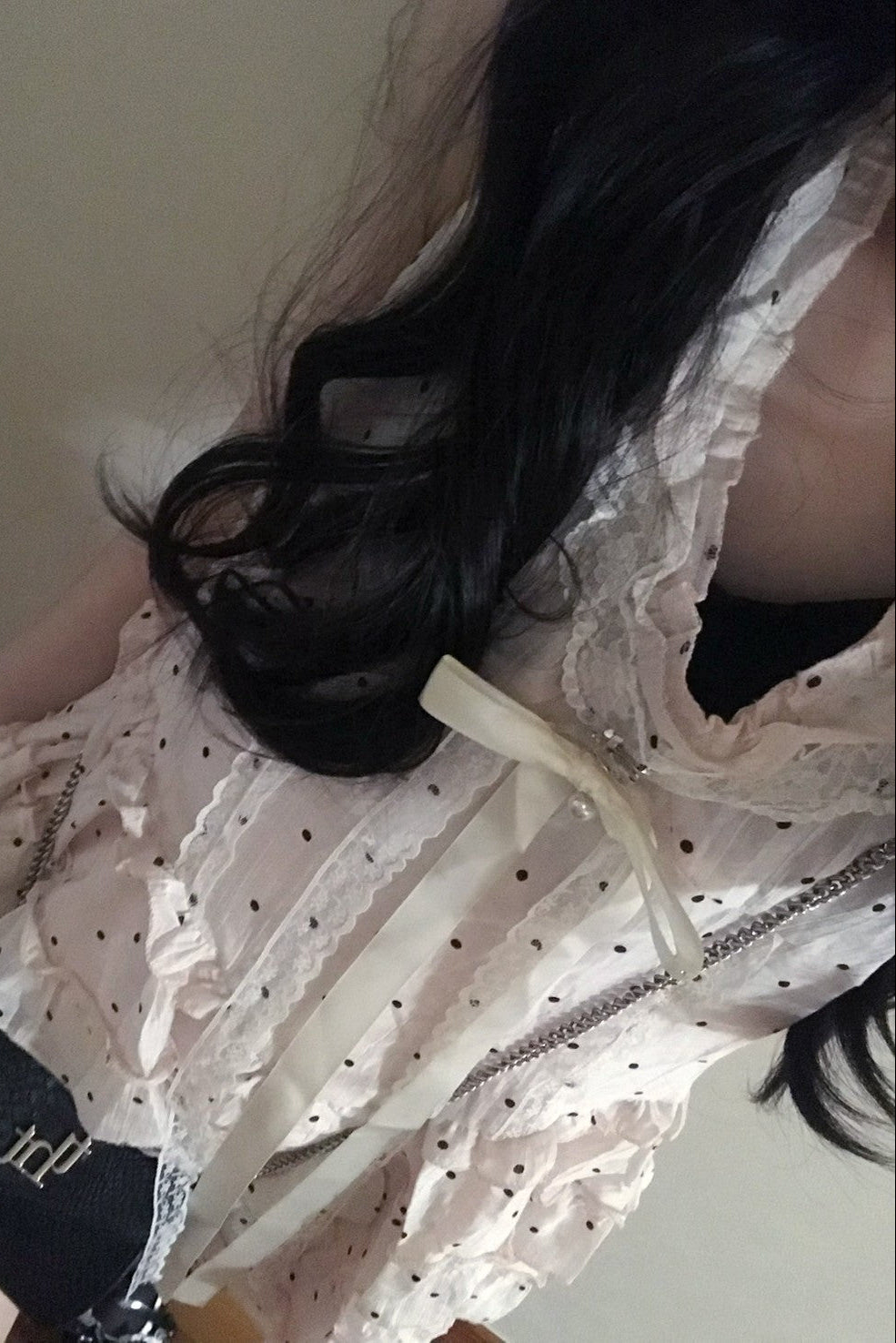 ピンクドットビジューワンピース KR11366