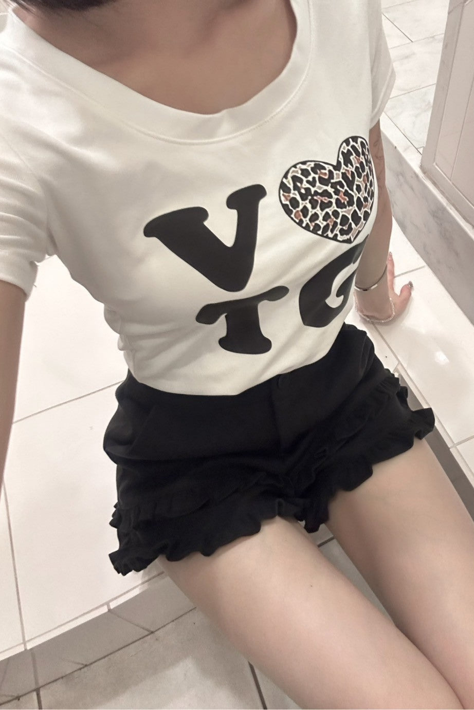 UネックロゴTシャツ KR11557
