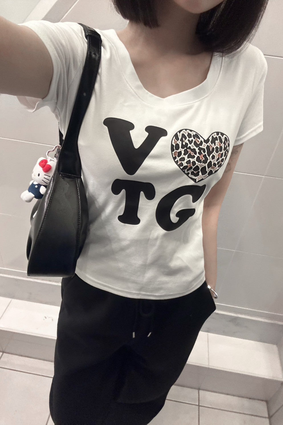UネックロゴTシャツ KR11557