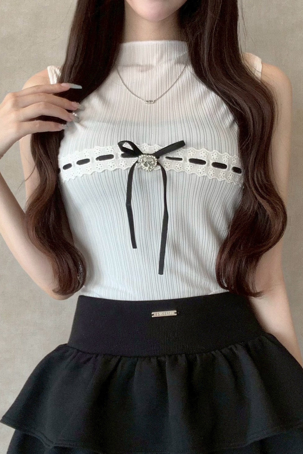 ステッチリボンクロストップス KR11394