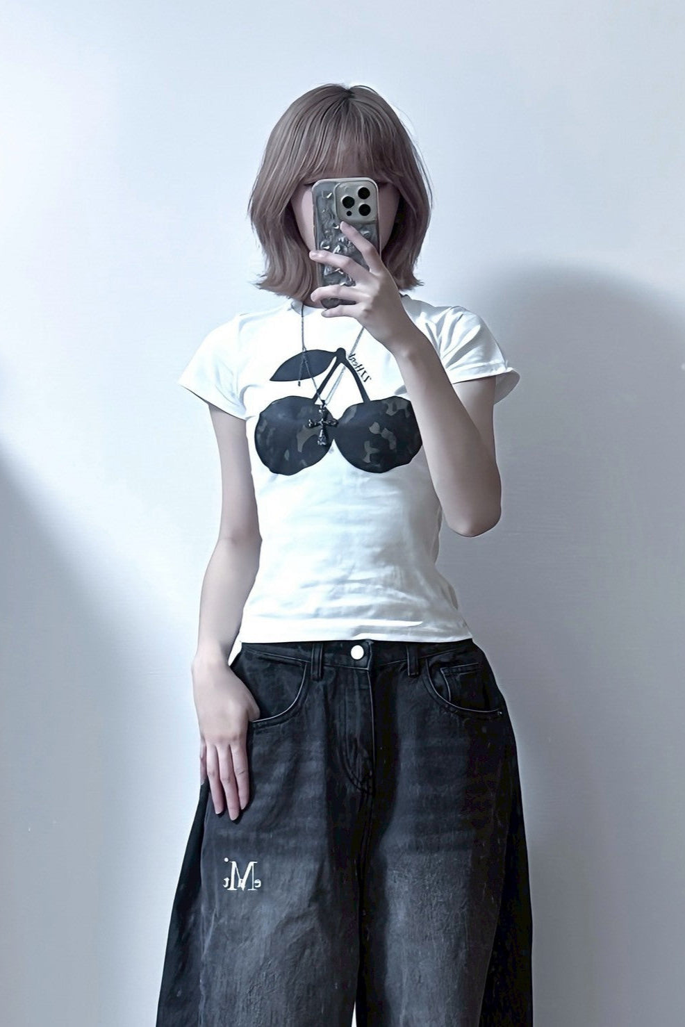 チェリープリントTシャツ KR12198