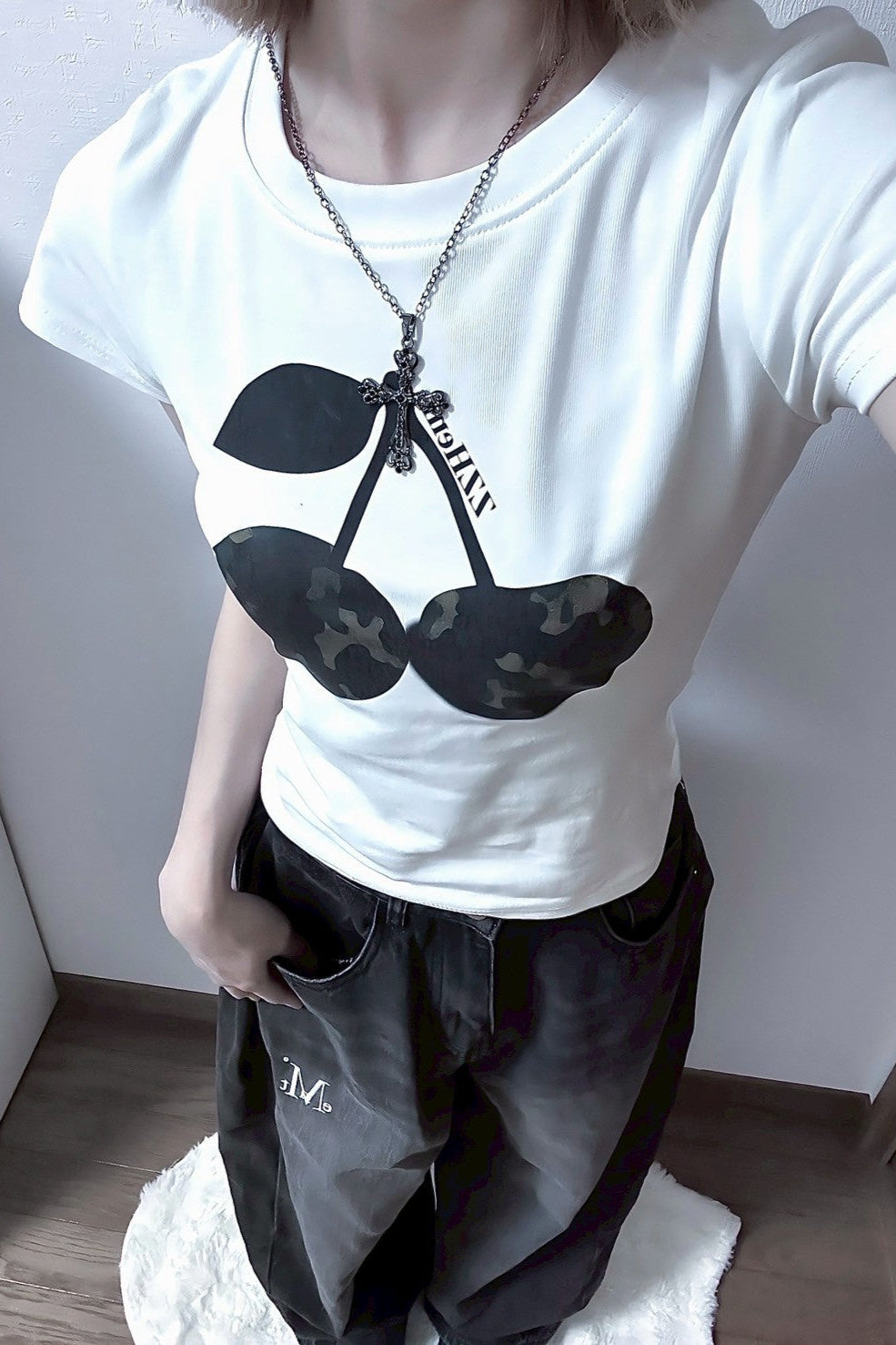 チェリープリントTシャツ KR12198