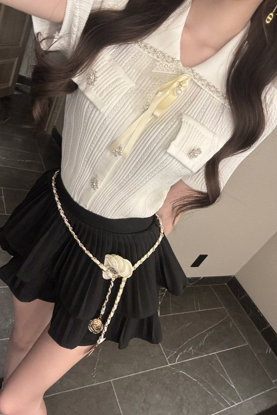 ビジュープリーツトップス KR11946