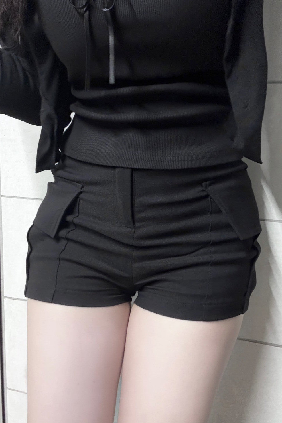 ハイウエストサイドフラップショートパンツ KR11615