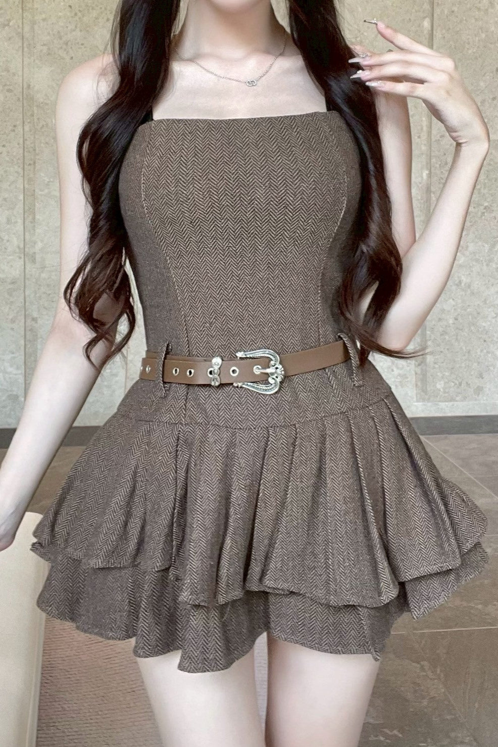 ヘリンボーンプリーツセットアップ KR11939