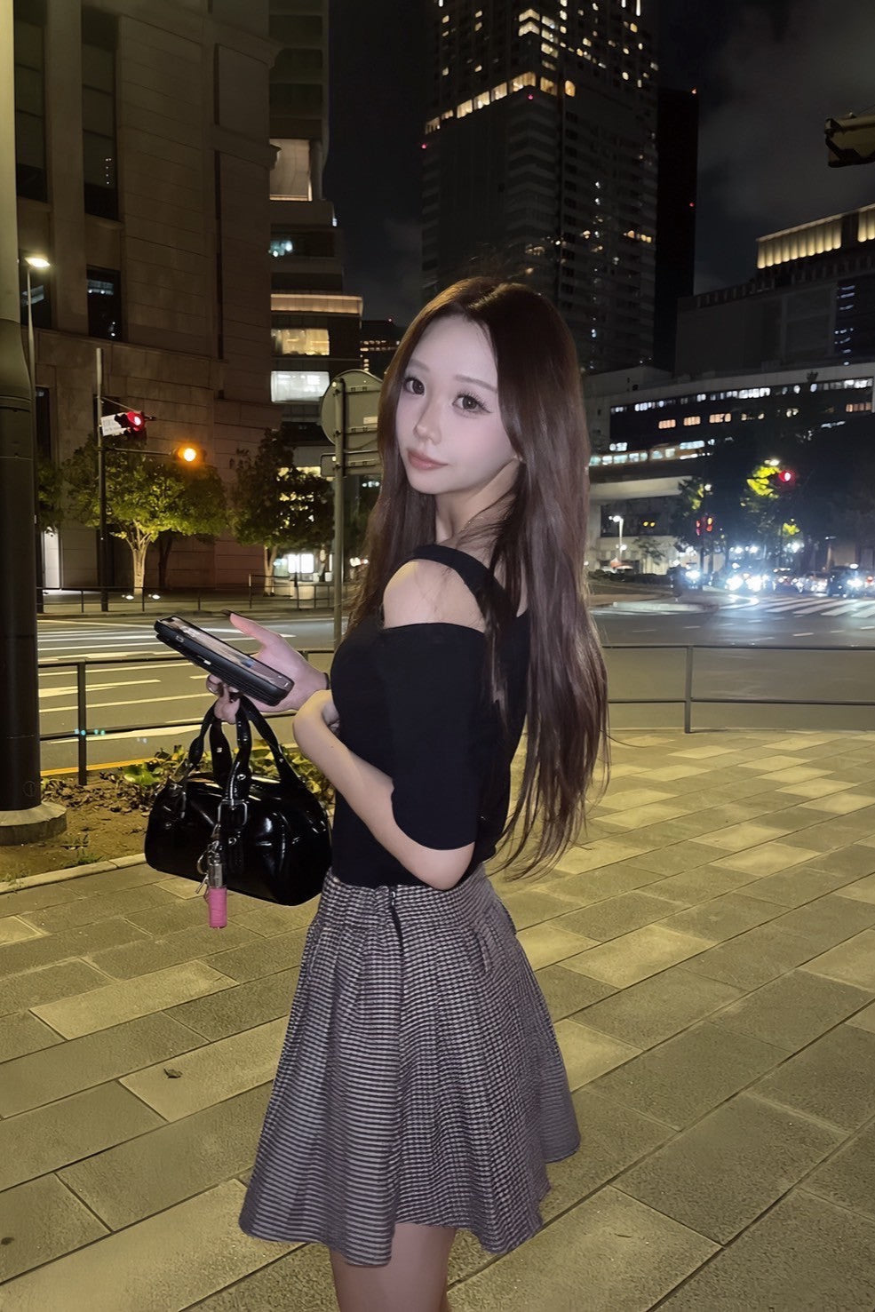 チェックプリーツミニスカート KR12453