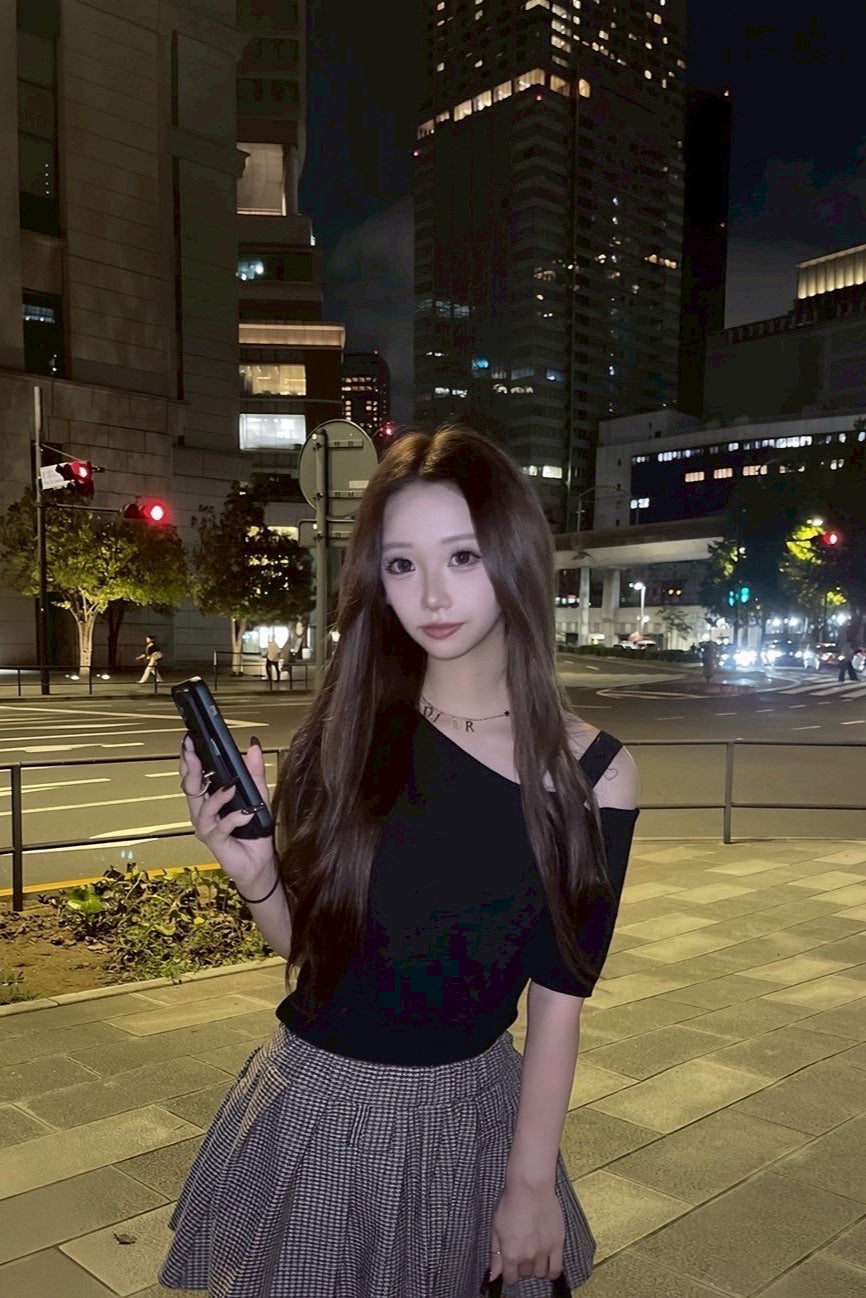 チェックプリーツミニスカート KR12453