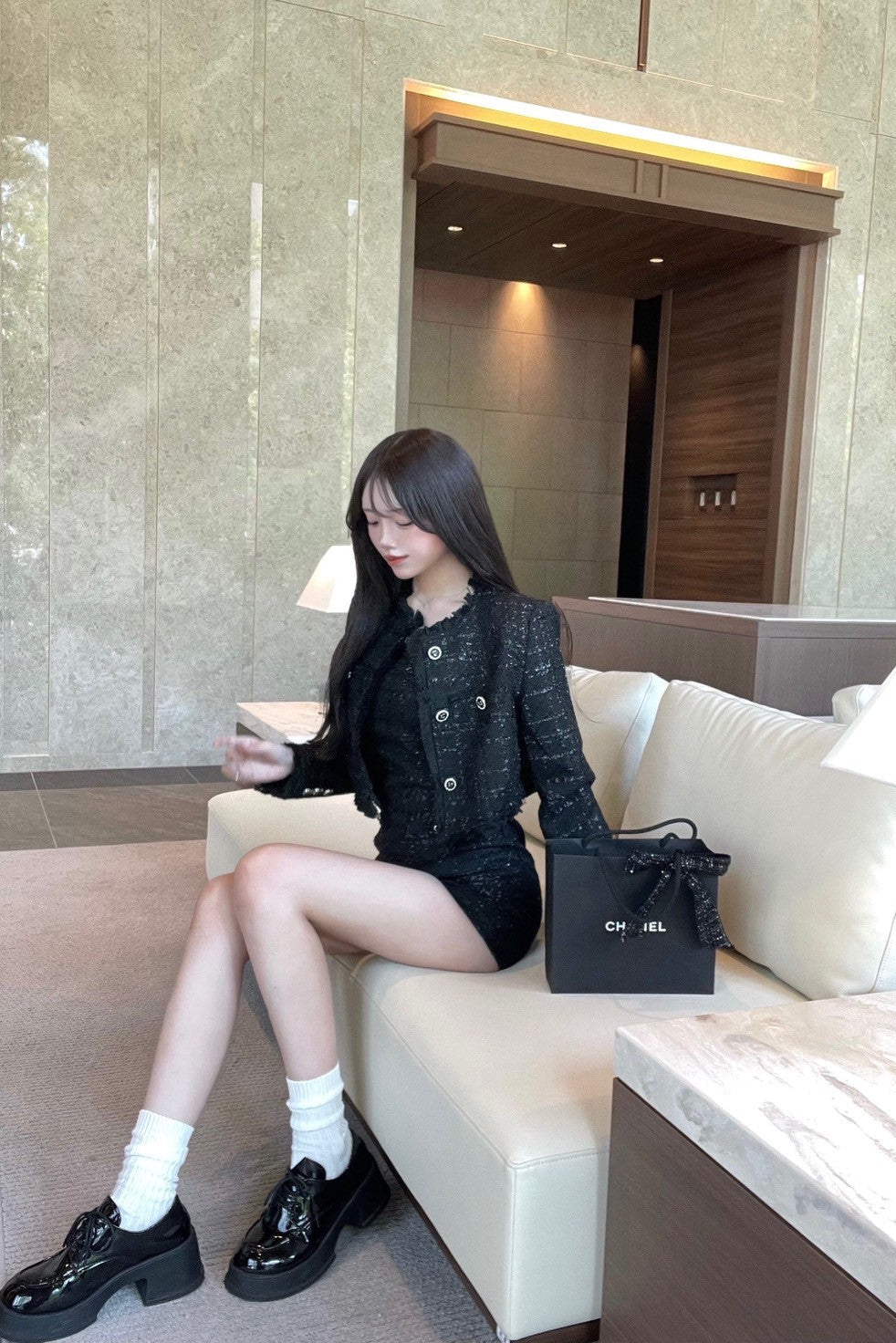 フリンジツイードセットアップ KR12619