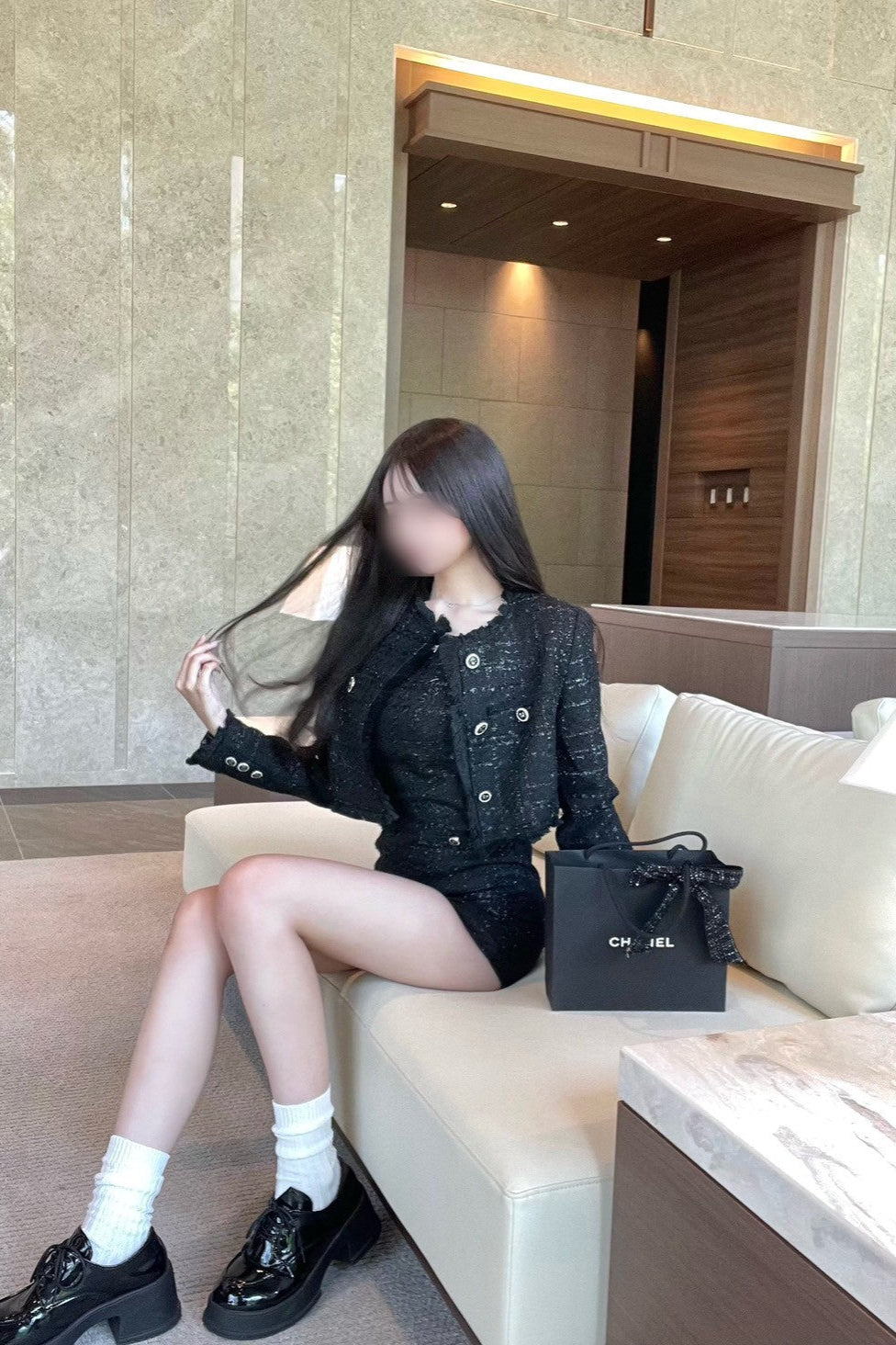 フリンジツイードセットアップ KR12619