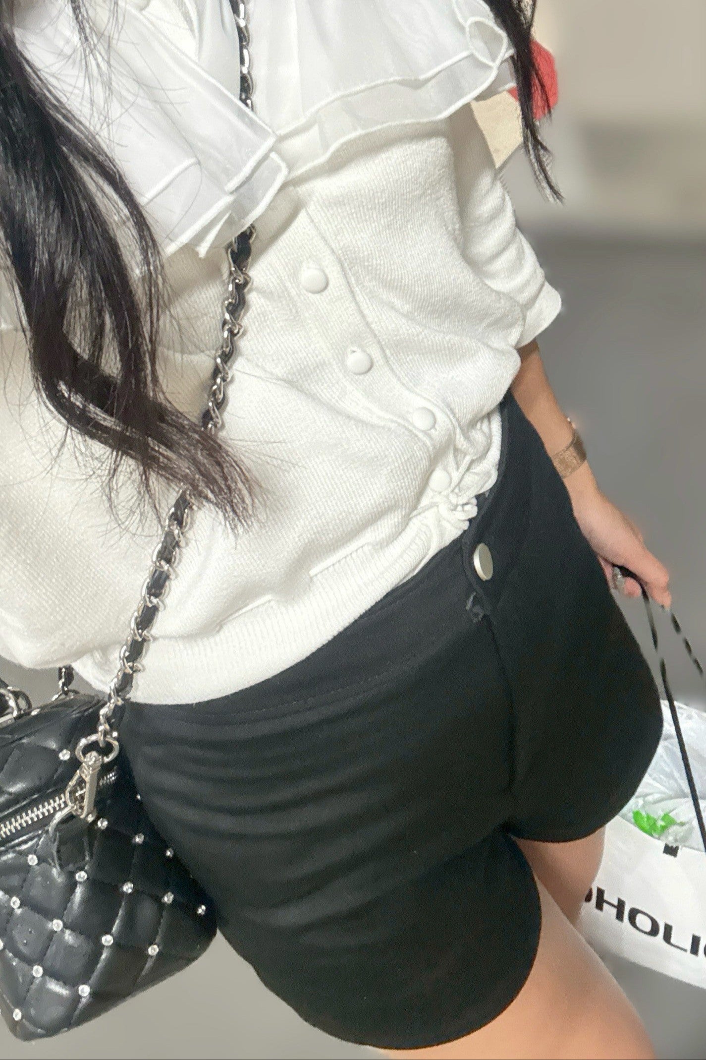 シンプルブラックパンツ KR12265