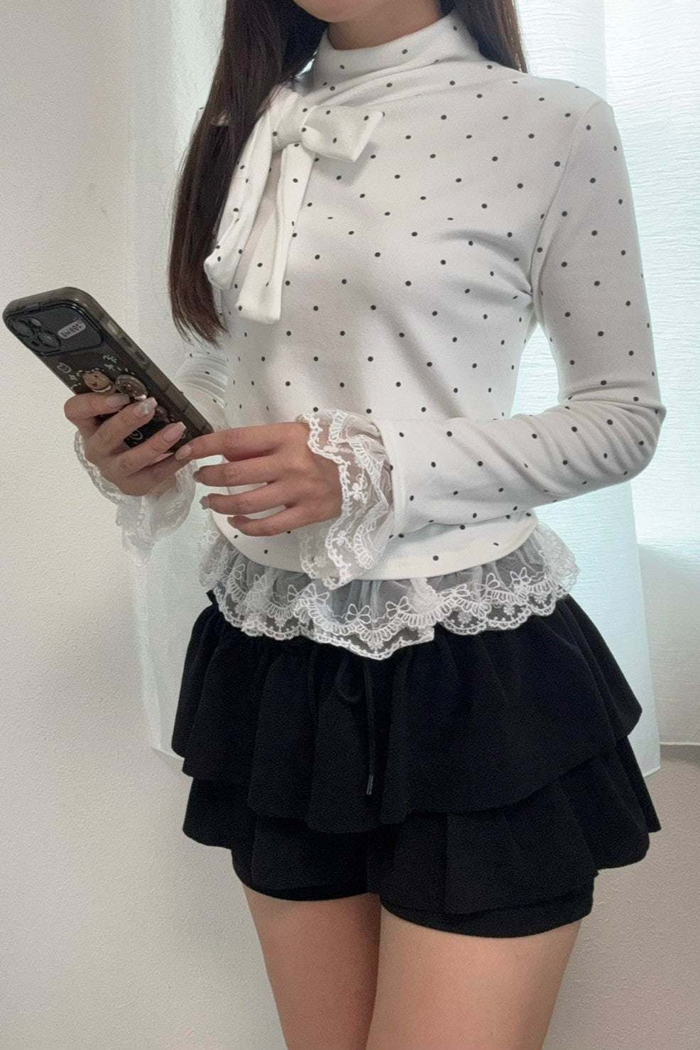 ドットリボンタイトップス KR12780