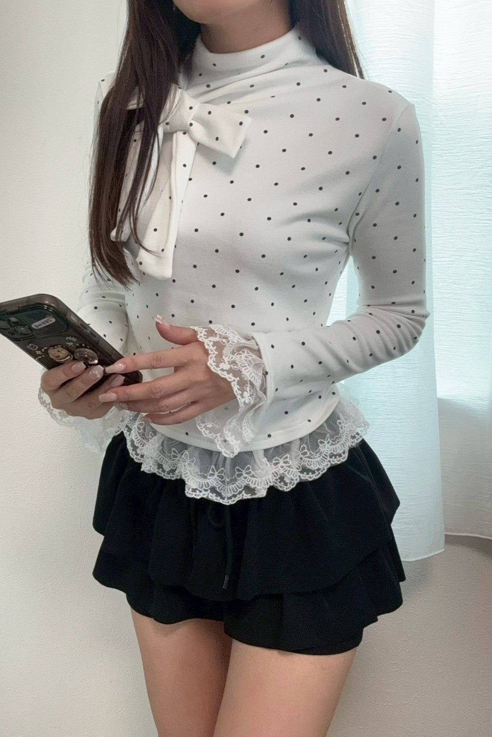 ドットリボンタイトップス KR12780