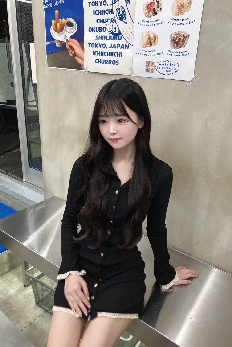 フリルレースタイトワンピース KR13149