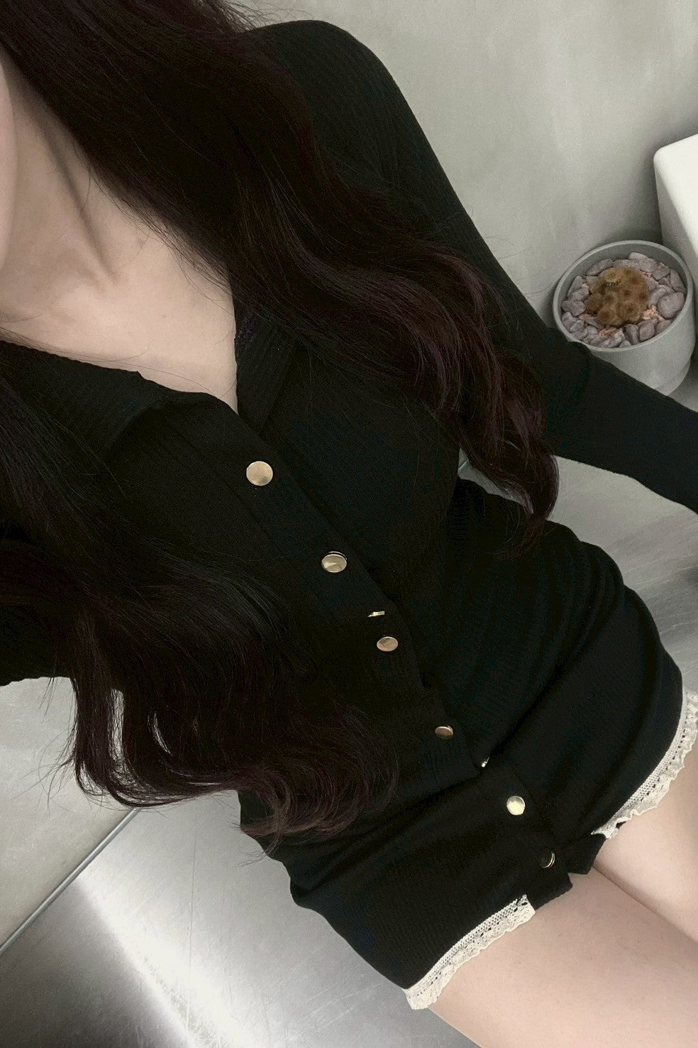 フリルレースタイトワンピース KR13149