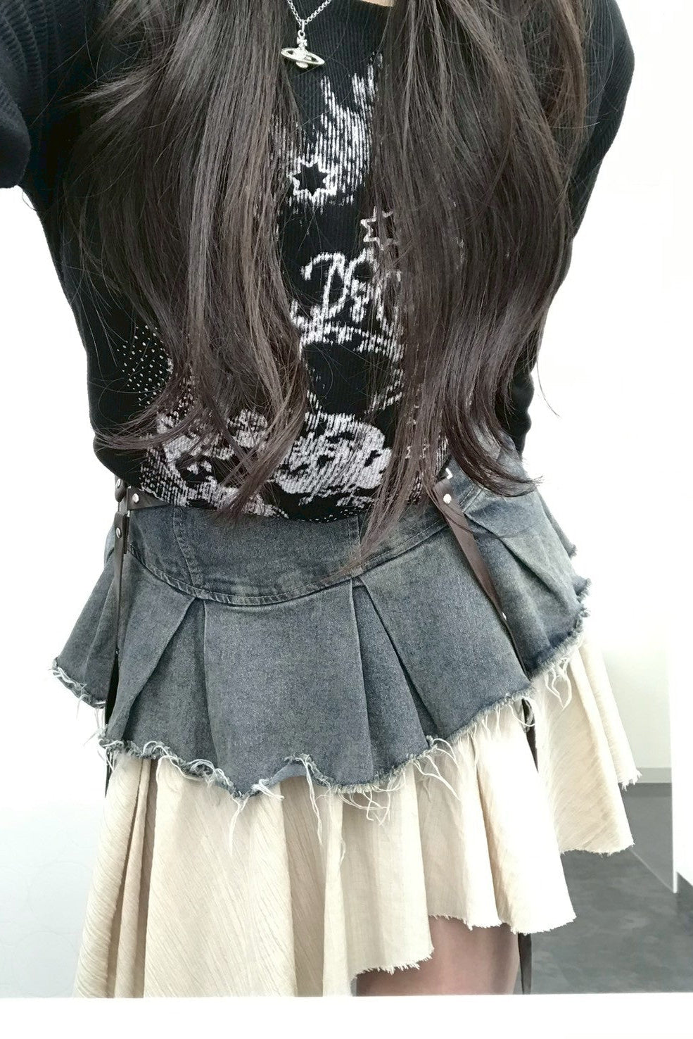 イレヘムデザインデニムスカート KR10418