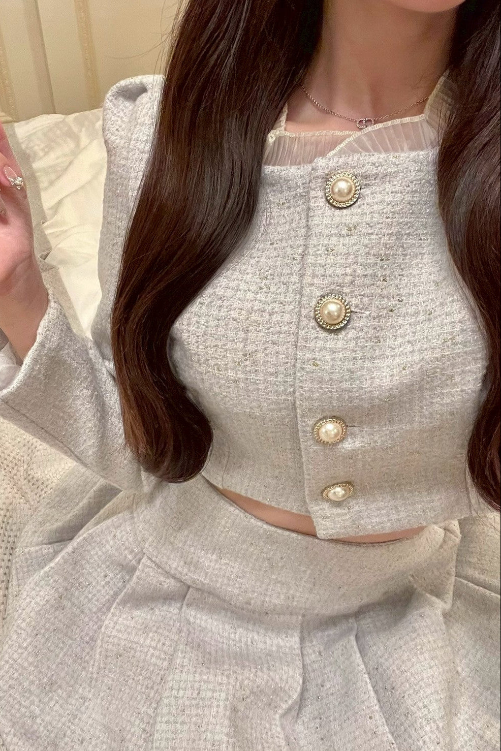 ミニツイードフレアセットアップ KR30032