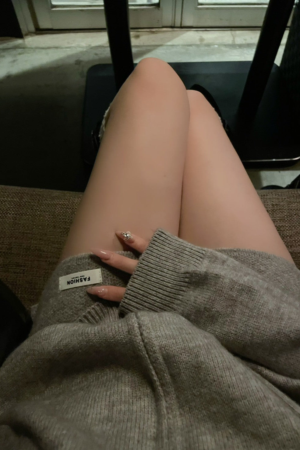 オーバーサイズニットフーディセットアップ KR13358