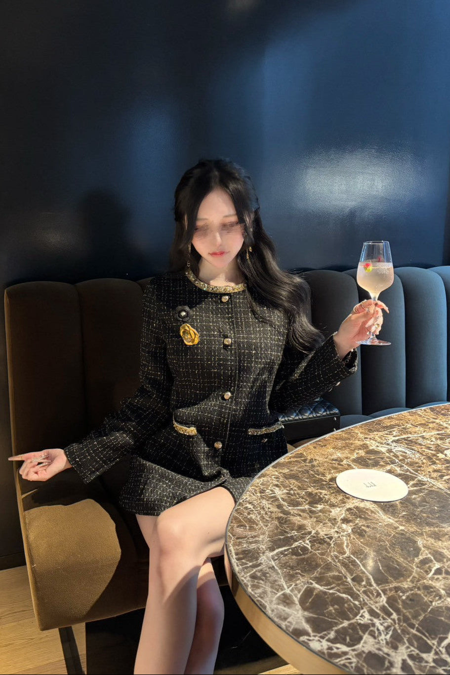 ゴールドボタンツイードコート KR30010