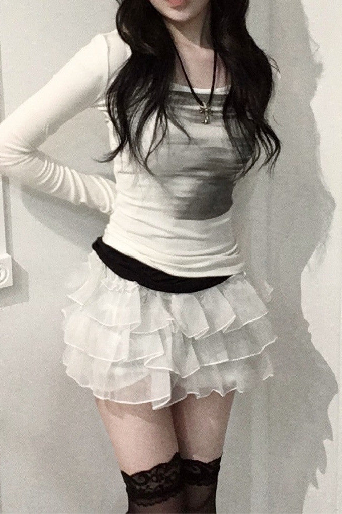 オーガンジーフリルショートパンツ KR10177