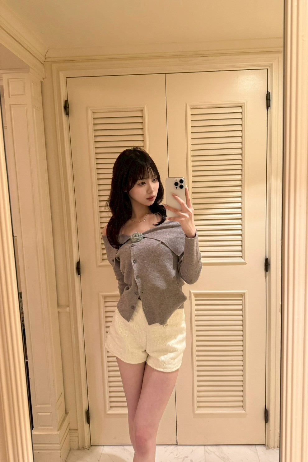 ビジューツイードショートパンツ KR13016