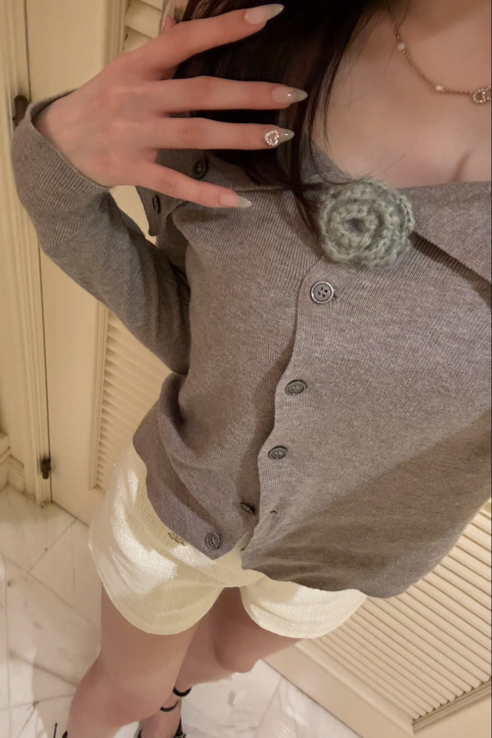 ローズオフショルトップス KR13017