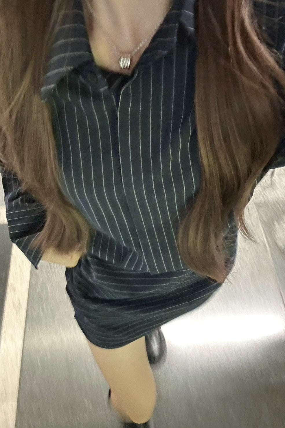 ネイビーストライプワンピース KR12624
