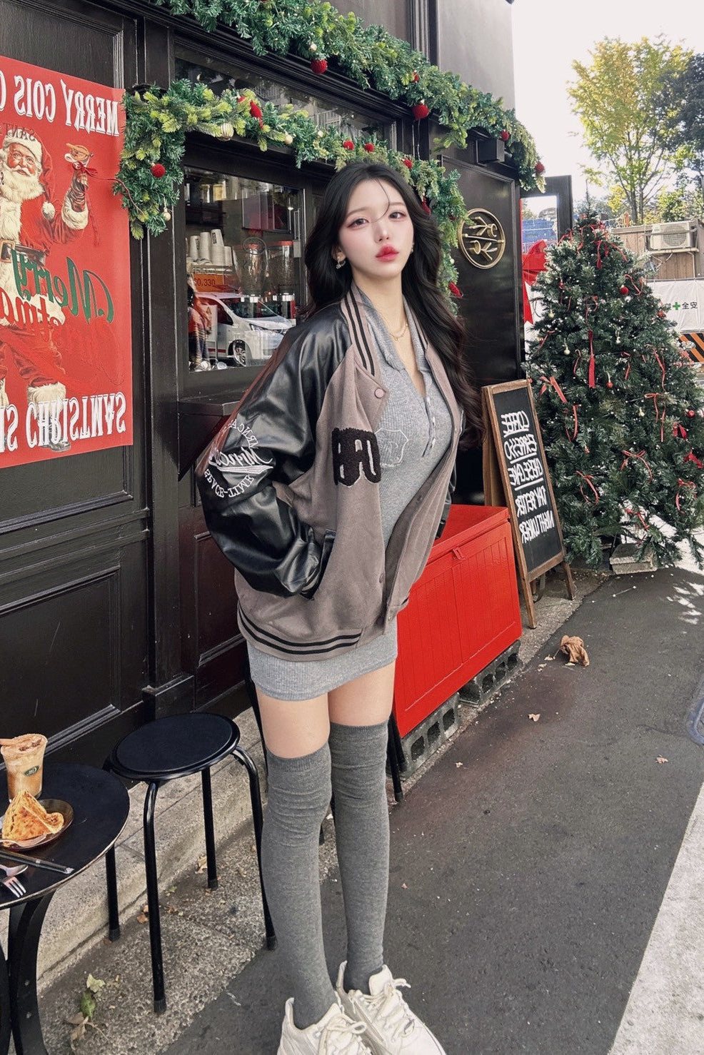 スエードレザーバイカラースタジャン KR30158