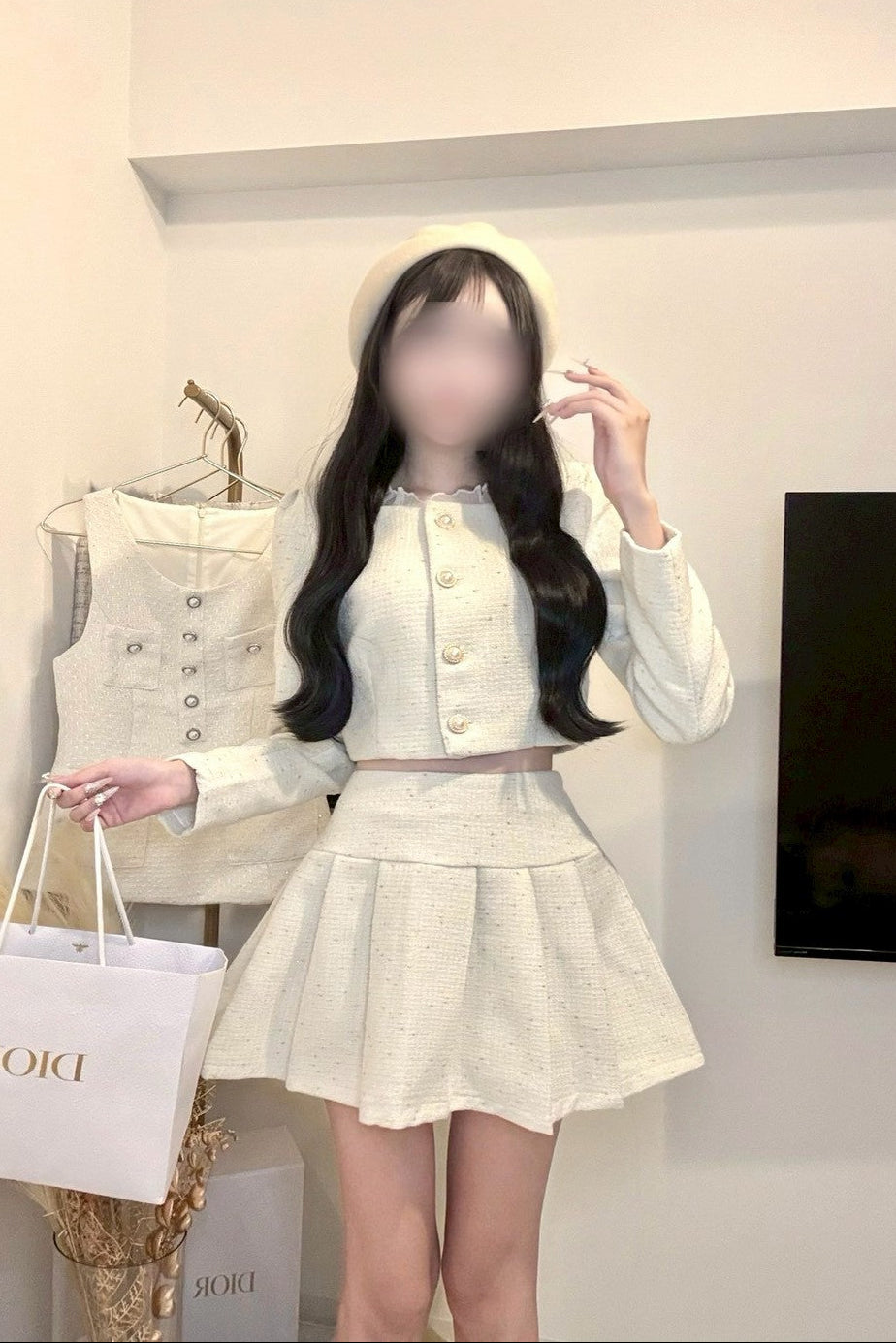 ミニツイードフレアセットアップ KR30032