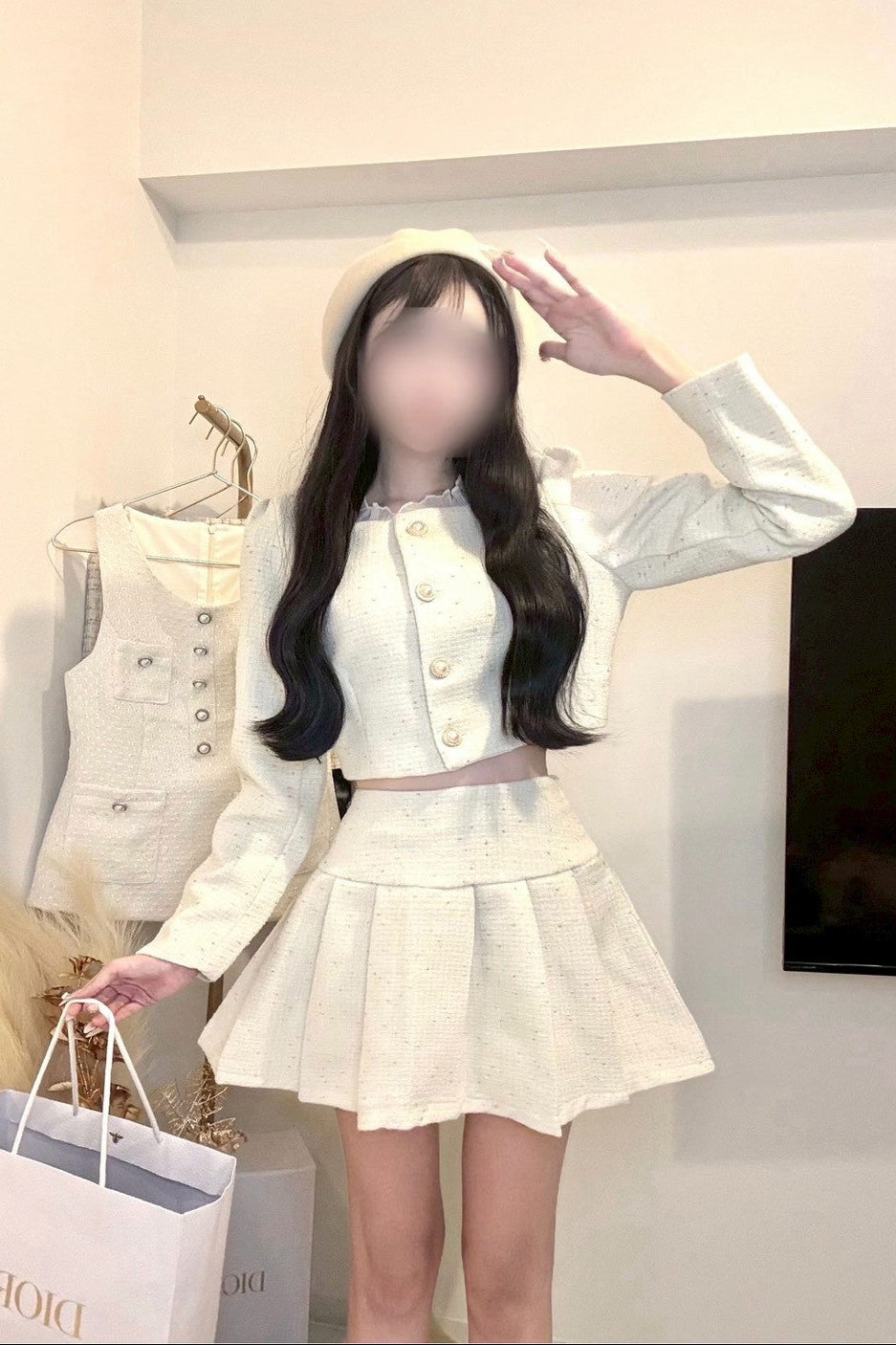 ミニツイードフレアセットアップ KR30032