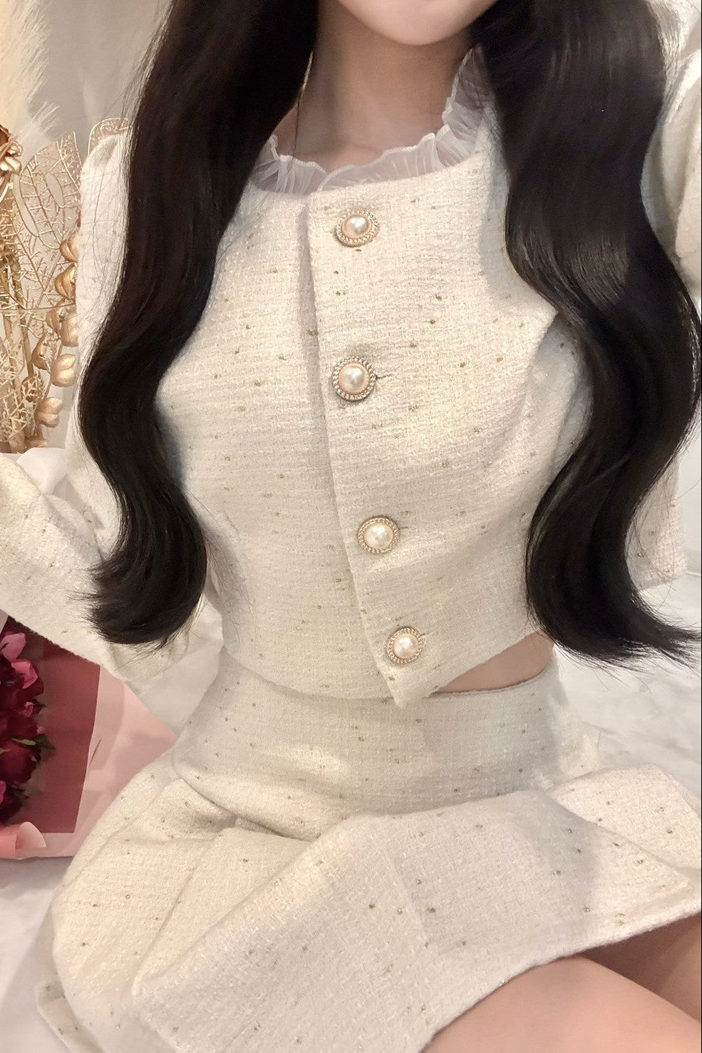 ミニツイードフレアセットアップ KR30032