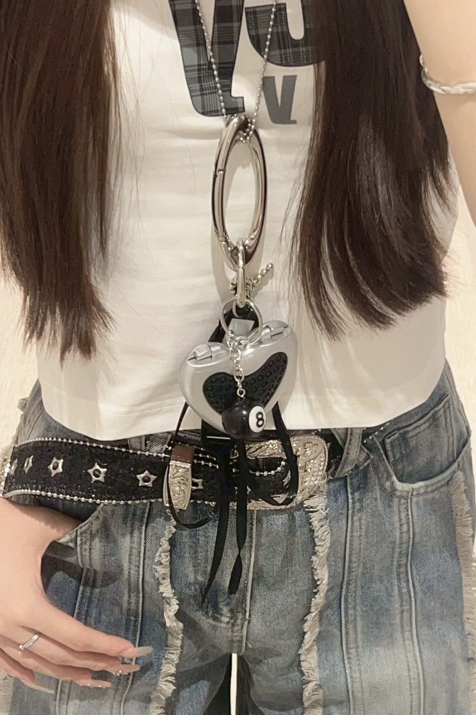ユニークシルバーキーリング KR11506