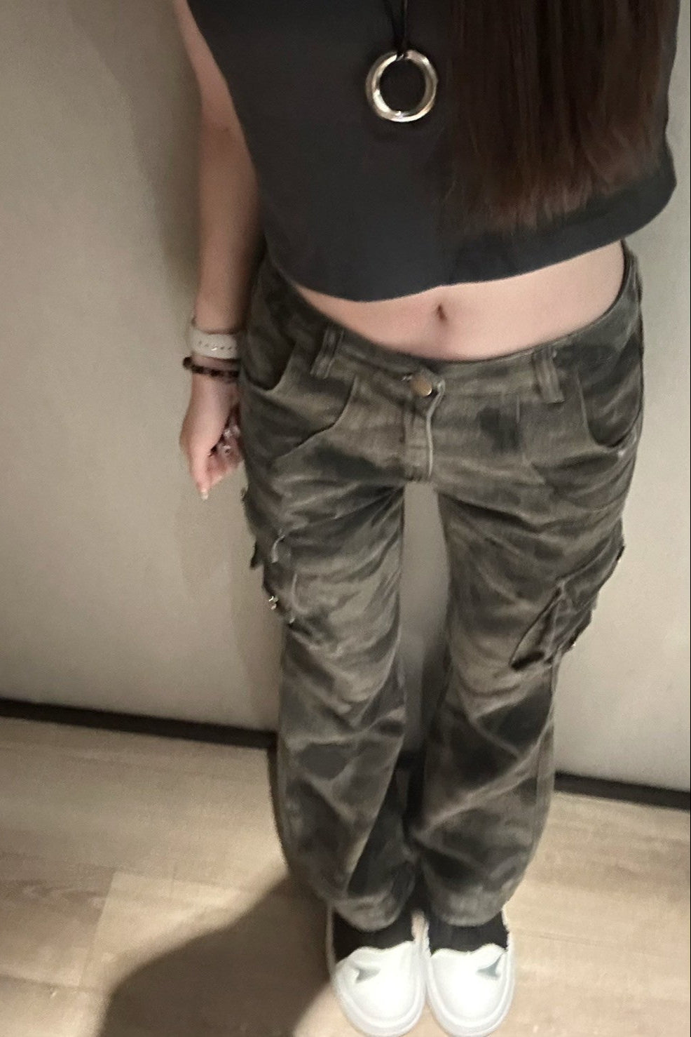 カモフラージュフレアパンツ KR12631